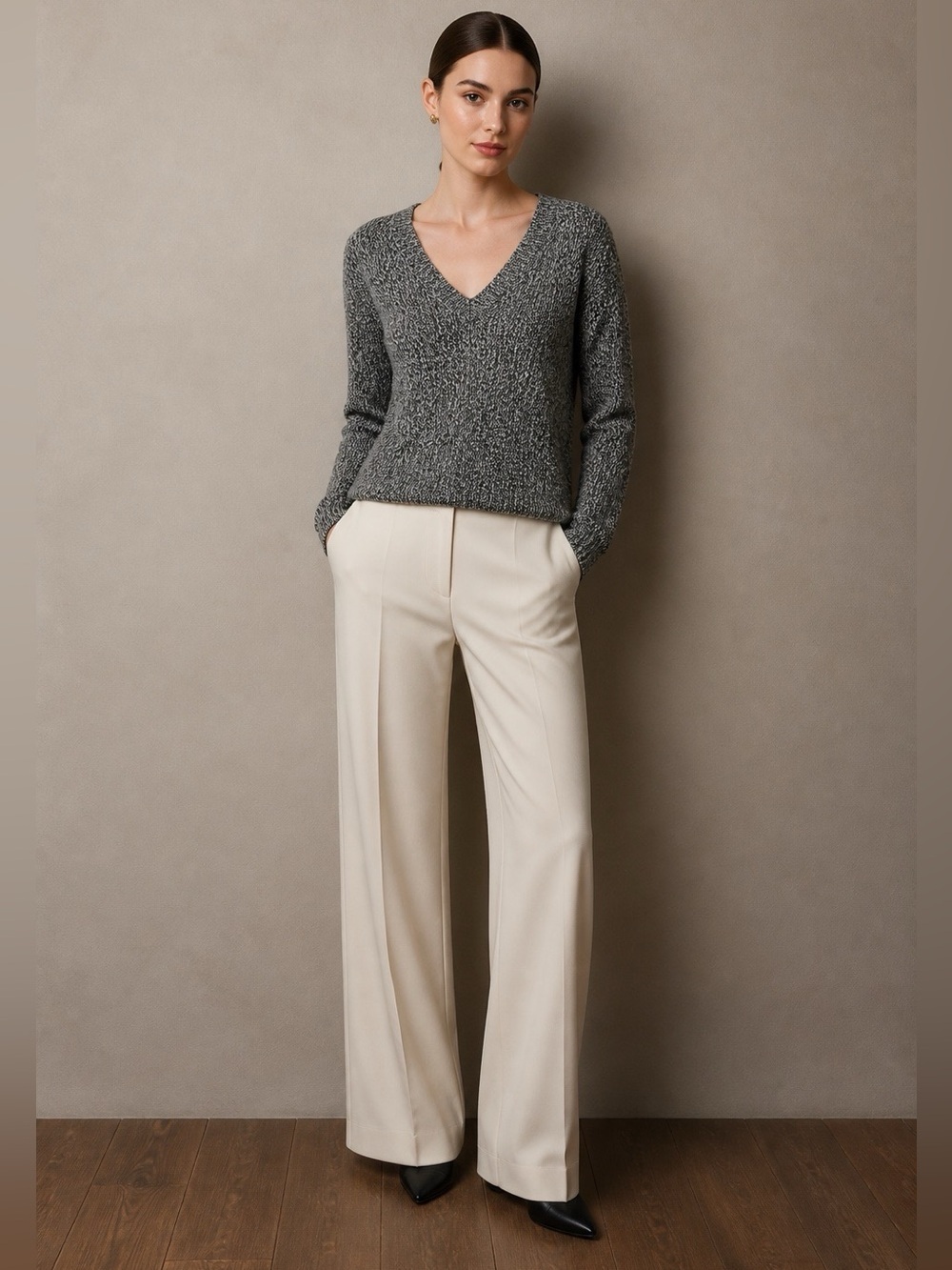 BCBGMaxazria Dark Academia Office Career Workwear Business Dressy Sweater Medium